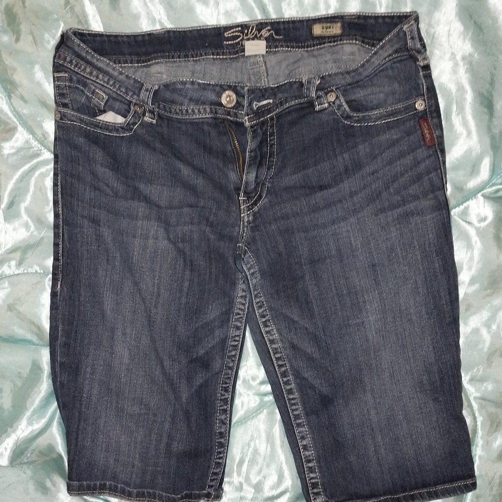 Silver Jean shorts